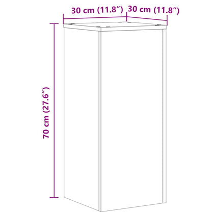 vidaXL Supports pour plantes 2 pcs sonoma gris bois d'ingénierie