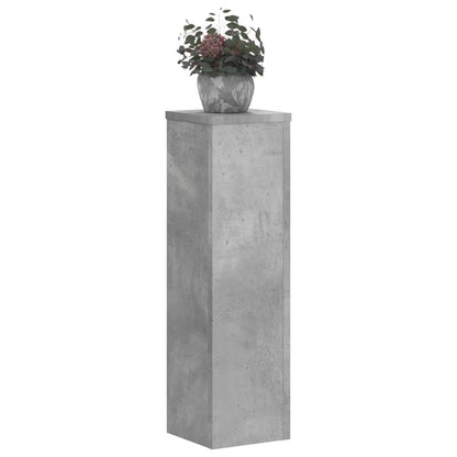 vidaXL Supports pour plantes 2 pcs gris béton bois d'ingénierie