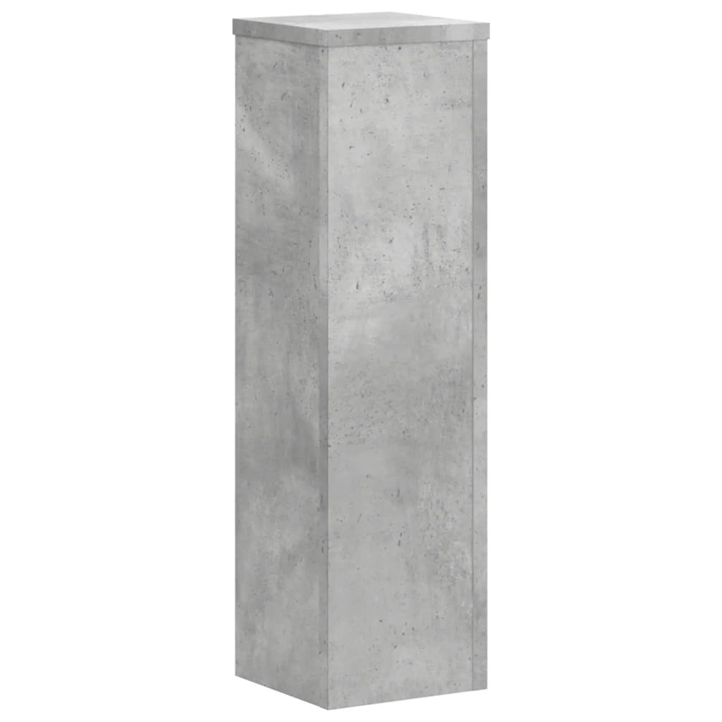 vidaXL Supports pour plantes 2 pcs gris béton bois d'ingénierie