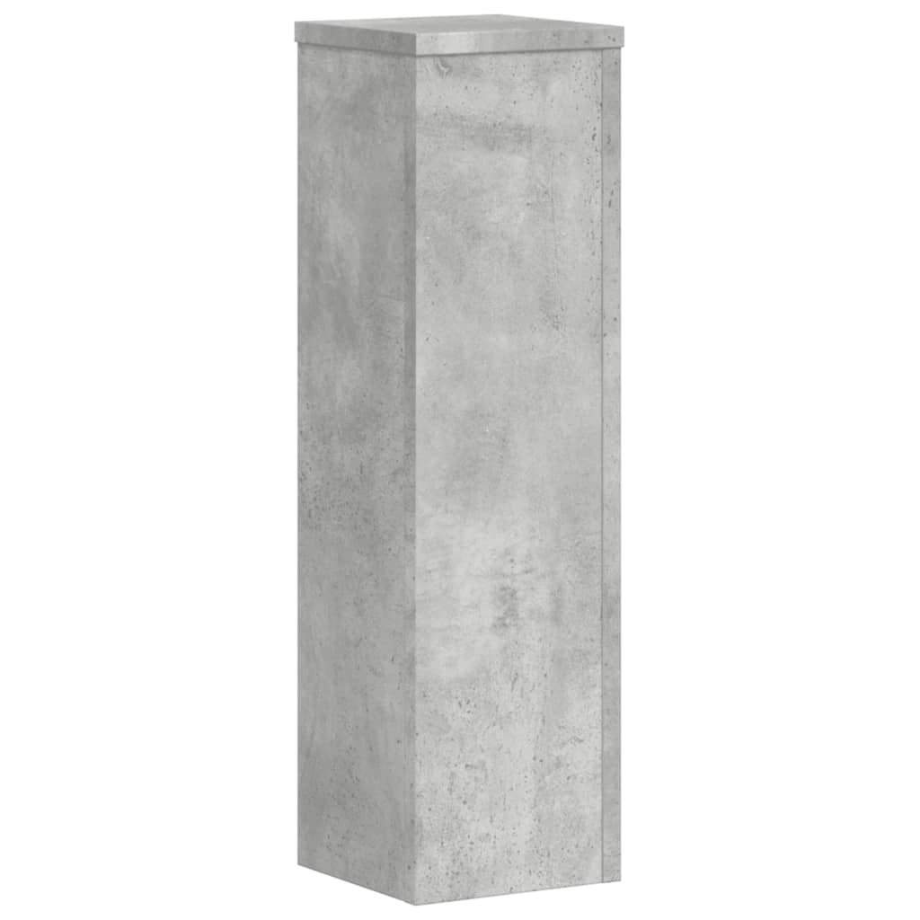 vidaXL Supports pour plantes 2 pcs gris béton bois d'ingénierie