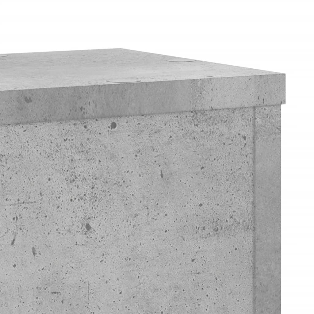 vidaXL Supports pour plantes 2 pcs gris béton bois d'ingénierie