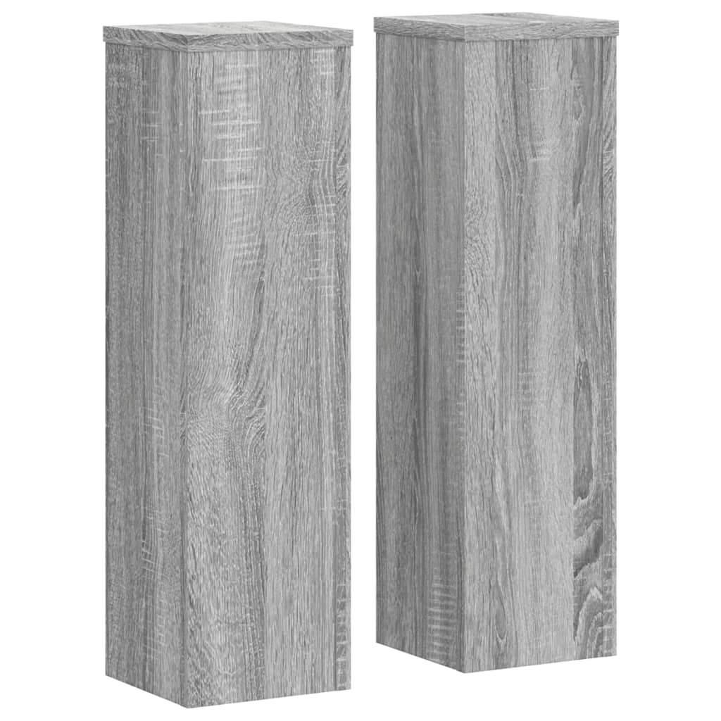 vidaXL Supports pour plantes 2 pcs sonoma gris bois d'ingénierie