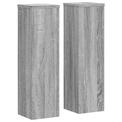 vidaXL Supports pour plantes 2 pcs sonoma gris bois d'ingénierie