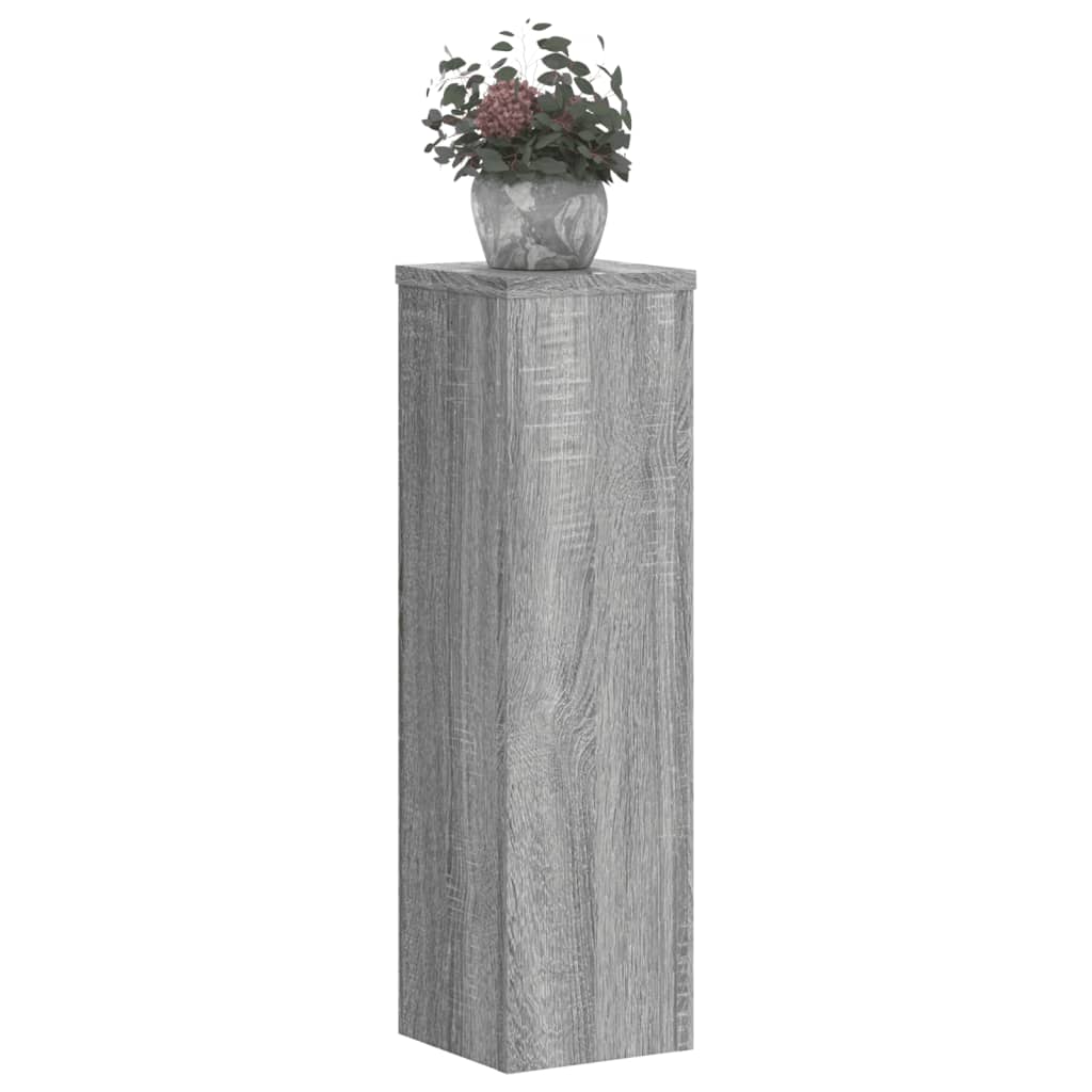 vidaXL Supports pour plantes 2 pcs sonoma gris bois d'ingénierie