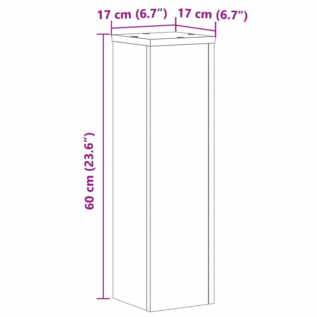 vidaXL Supports pour plantes 2 pcs sonoma gris bois d'ingénierie
