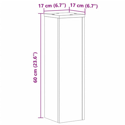 vidaXL Supports pour plantes 2 pcs sonoma gris bois d'ingénierie