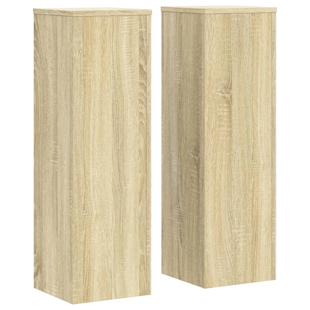 vidaXL Supports pour plantes 2 pcs chêne sonoma bois d'ingénierie