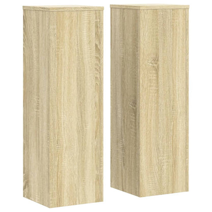 vidaXL Supports pour plantes 2 pcs chêne sonoma bois d'ingénierie