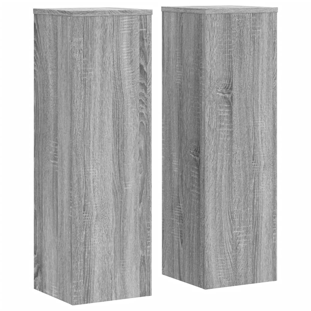 vidaXL Supports pour plantes 2 pcs sonoma gris bois d'ingénierie