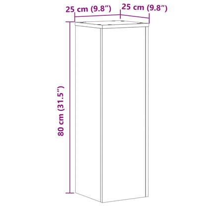 vidaXL Supports pour plantes 2 pcs sonoma gris bois d'ingénierie