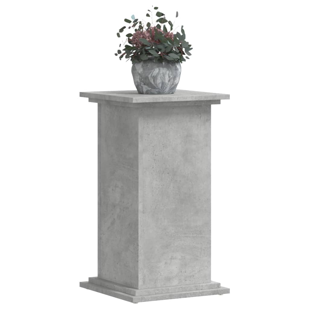 vidaXL Support pour plantes gris béton 33x33x60 cm bois d'ingénierie