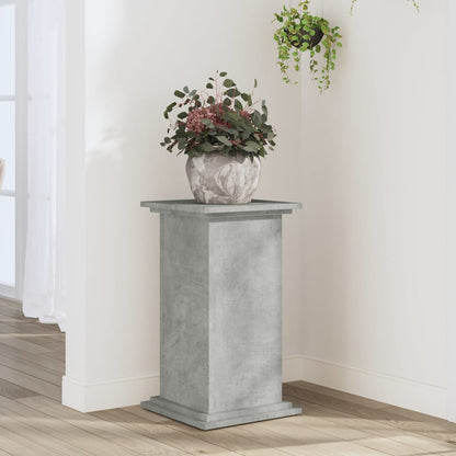 vidaXL Support pour plantes gris béton 33x33x60 cm bois d'ingénierie
