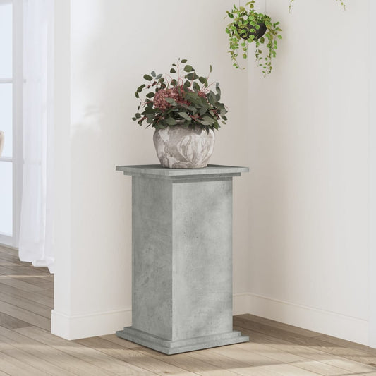 vidaXL Support pour plantes gris béton 33x33x60 cm bois d'ingénierie