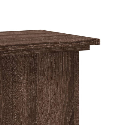 vidaXL Support pour plantes chêne marron 33x33x60 cm bois d'ingénierie