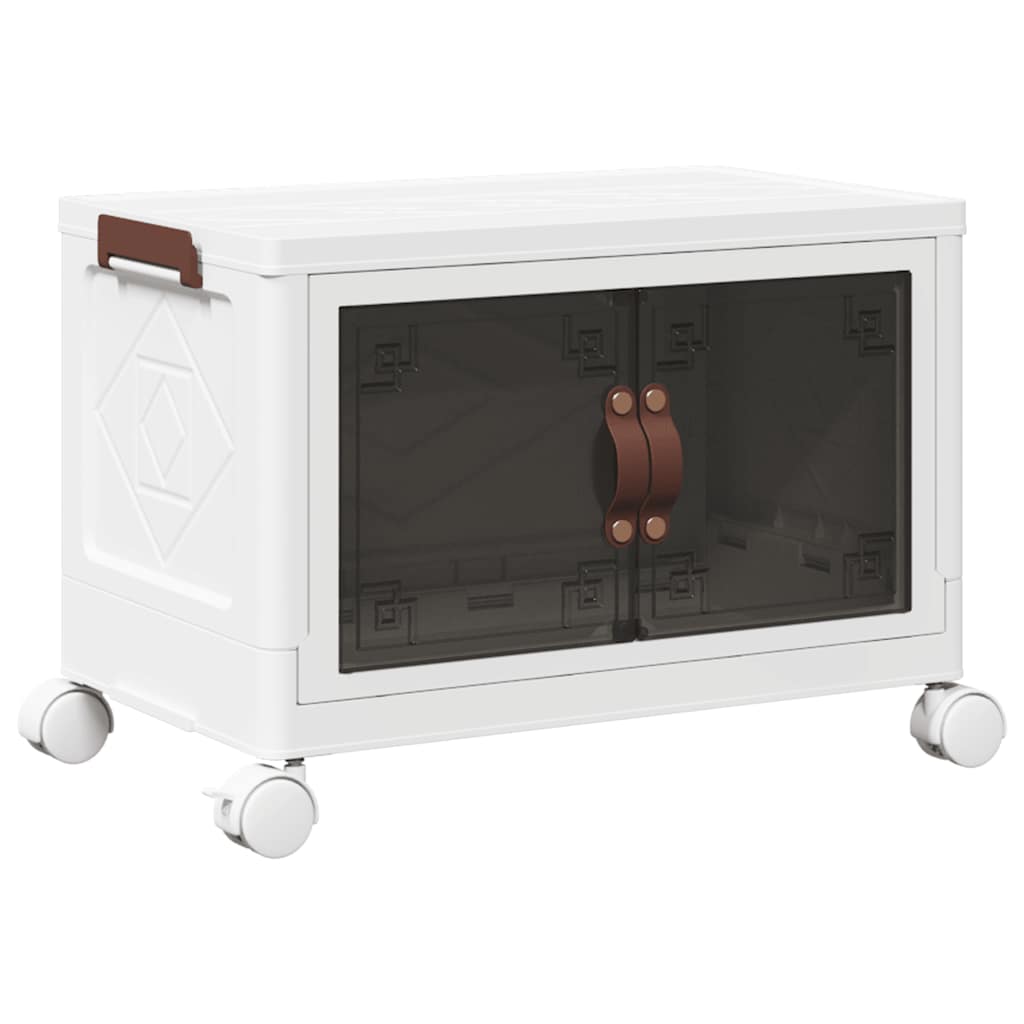 vidaXL Boîte de rangement empilable avec roues 28 L 48x29,5x33 cm