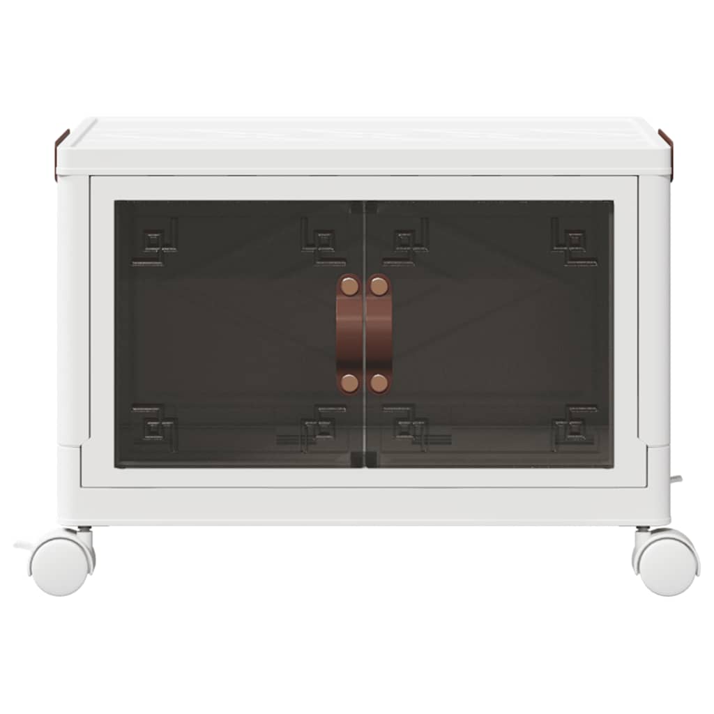 vidaXL Boîte de rangement empilable avec roues 28 L 48x29,5x33 cm