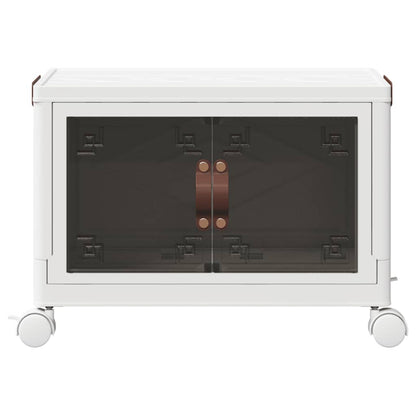 vidaXL Boîte de rangement empilable avec roues 28 L 48x29,5x33 cm