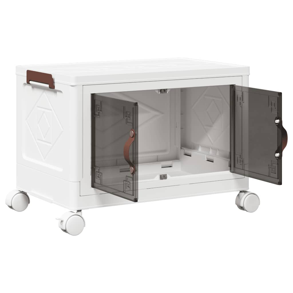 vidaXL Boîte de rangement empilable avec roues 28 L 48x29,5x33 cm