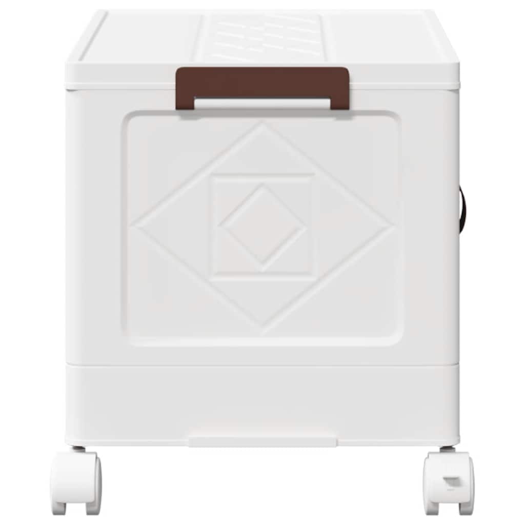 vidaXL Boîte de rangement empilable avec roues 28 L 48x29,5x33 cm