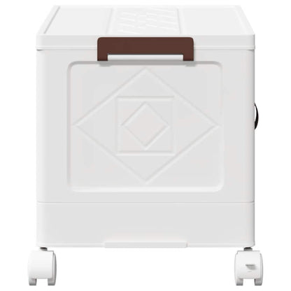 vidaXL Boîte de rangement empilable avec roues 28 L 48x29,5x33 cm