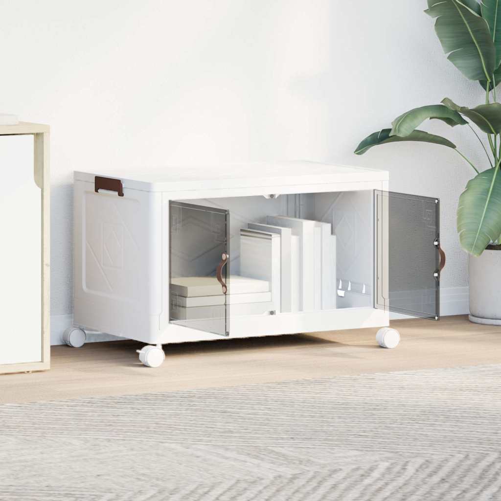 vidaXL Boîte de rangement empilable avec roues 75 L 65x40x41,5 cm