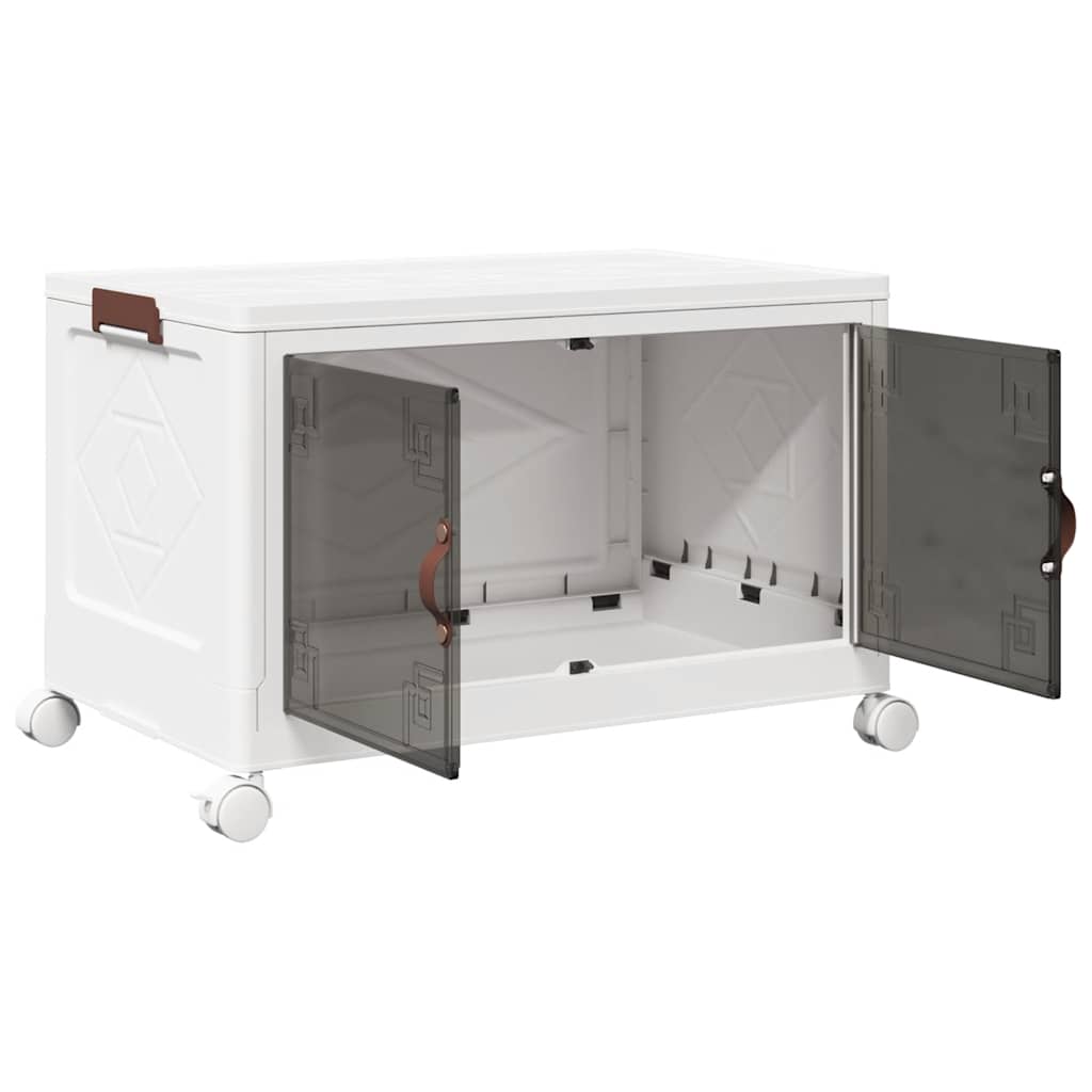 vidaXL Boîte de rangement empilable avec roues 75 L 65x40x41,5 cm
