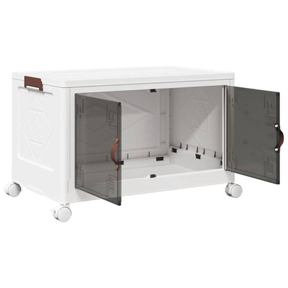 vidaXL Boîte de rangement empilable avec roues 75 L 65x40x41,5 cm