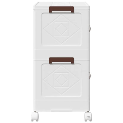 vidaXL Boîte de rangement empilable avec roues à 2 niveaux 28 L