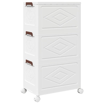 vidaXL Boîte de rangement empilable avec roues à 3 niveaux 28 L