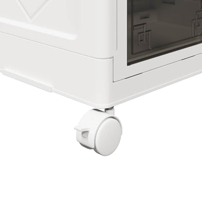vidaXL Boîte de rangement empilable avec roues à 3 niveaux 28 L