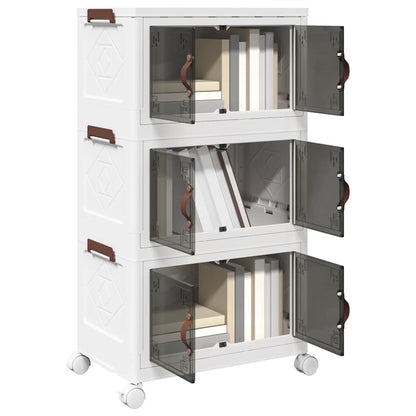 vidaXL Boîte de rangement empilable avec roues à 3 niveaux 28 L