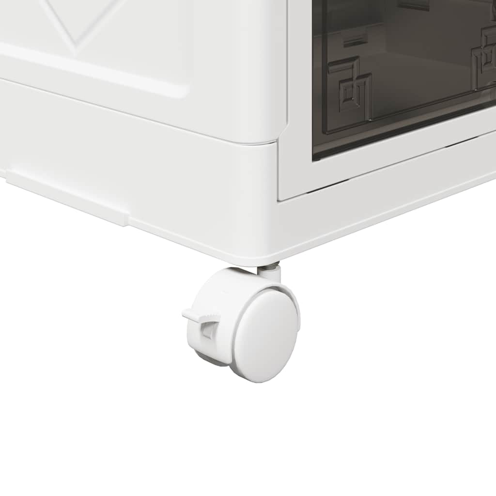 vidaXL Boîte de rangement empilable avec roues à 4 niveaux 28 L