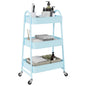 VidaXL Chariot de rangement à 3 niveaux bleu 42x41,5x77 cm acier