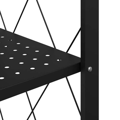 VidaXL Étagère de rangement sur roulettes noir 71x34x88 cm acier