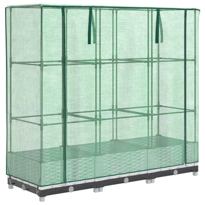 vidaXL Jardinière surélevée avec housse aspect rotin 120x40x123 cm