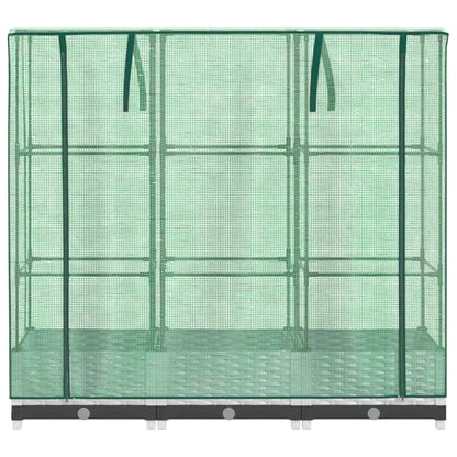 vidaXL Jardinière surélevée avec housse aspect rotin 120x40x123 cm