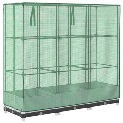 vidaXL Jardinière surélevée avec housse aspect rotin 120x40x123 cm