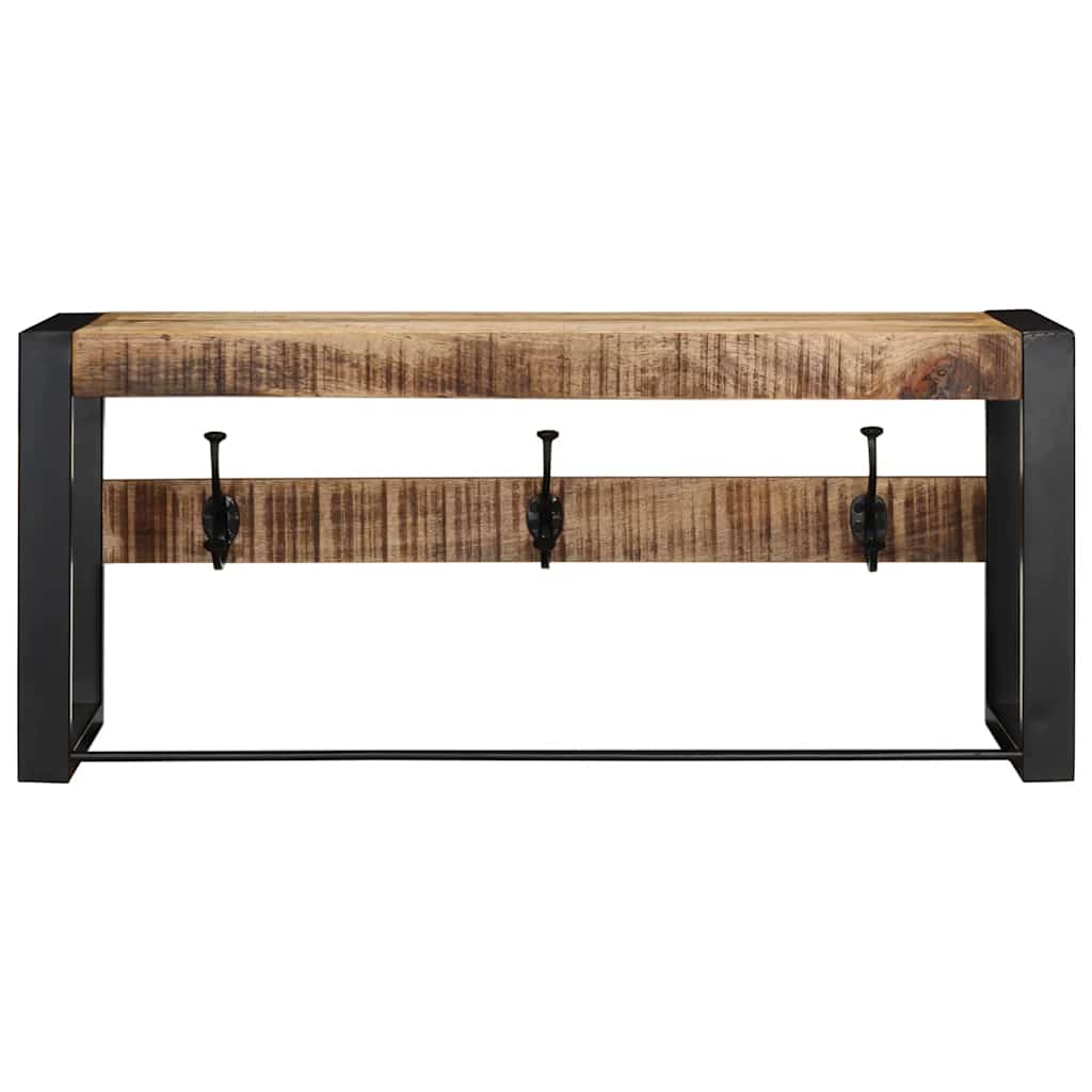 vidaXL Porte-manteau 80x35x35 cm bois de manguier massif brut