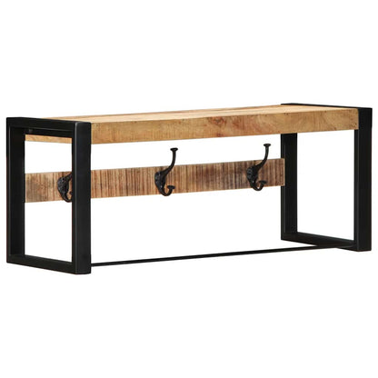 vidaXL Porte-manteau 80x35x35 cm bois de manguier massif brut