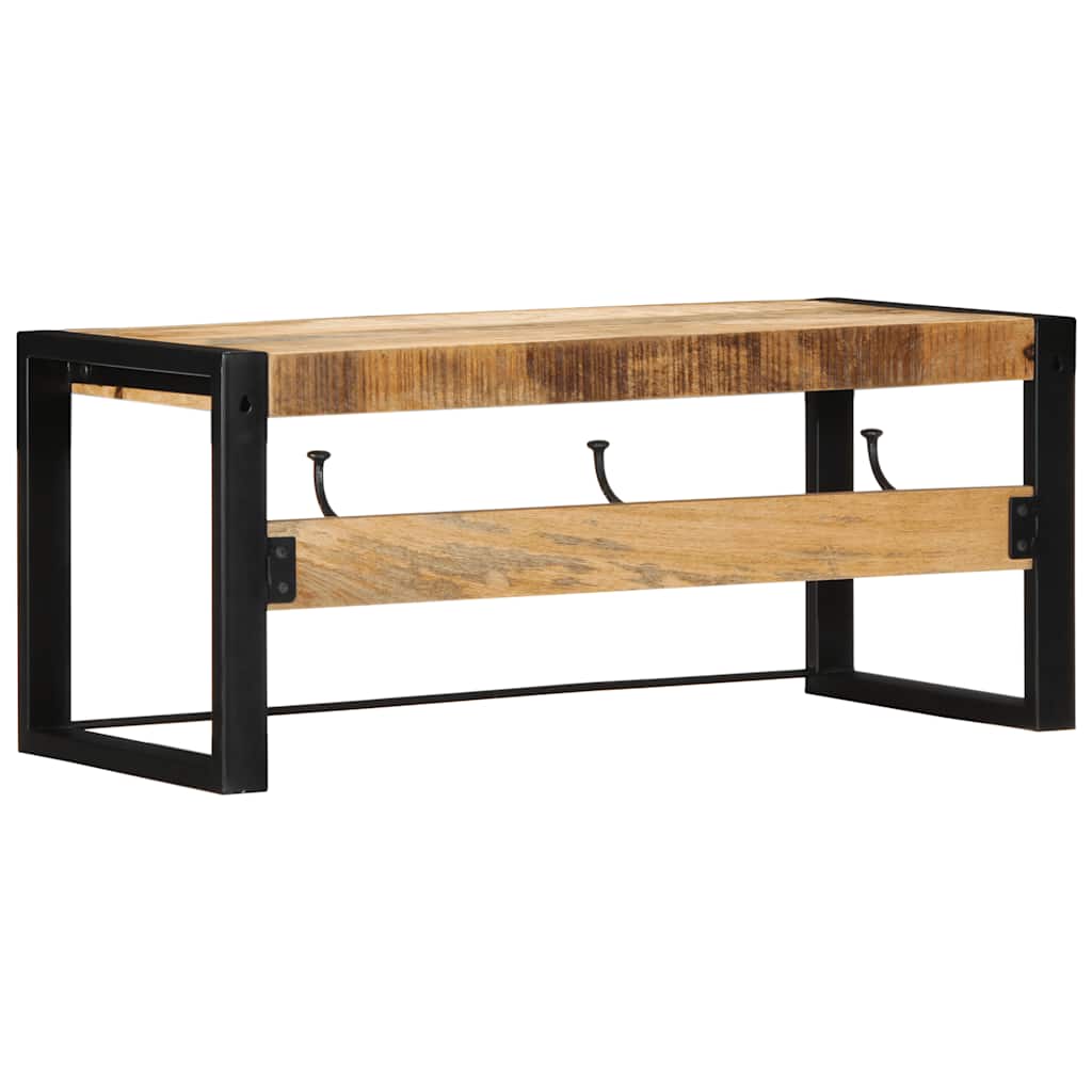vidaXL Porte-manteau 80x35x35 cm bois de manguier massif brut