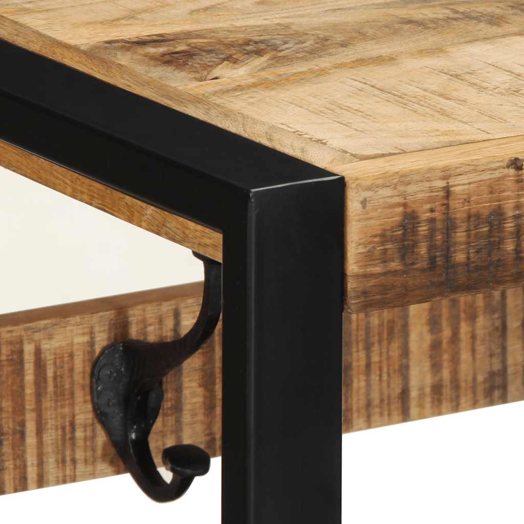 vidaXL Porte-manteau 80x35x35 cm bois de manguier massif brut