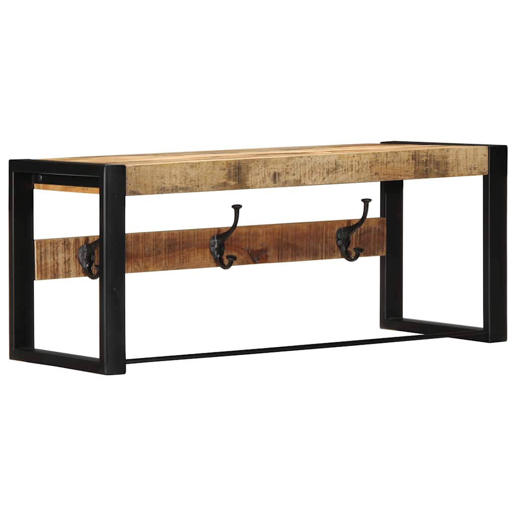 vidaXL Porte-manteau 80x35x35 cm bois de manguier massif brut