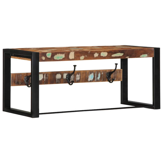 vidaXL Porte-manteau multicolore 80x35x35 cm bois massif récupération