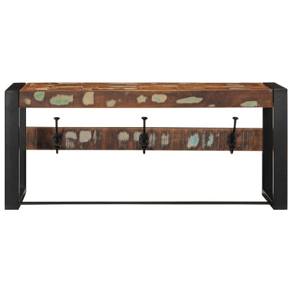 vidaXL Porte-manteau multicolore 80x35x35 cm bois massif récupération