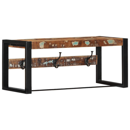 vidaXL Porte-manteau multicolore 80x35x35 cm bois massif récupération