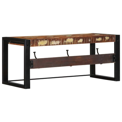 vidaXL Porte-manteau multicolore 80x35x35 cm bois massif récupération