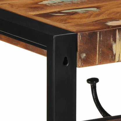 vidaXL Porte-manteau multicolore 80x35x35 cm bois massif récupération