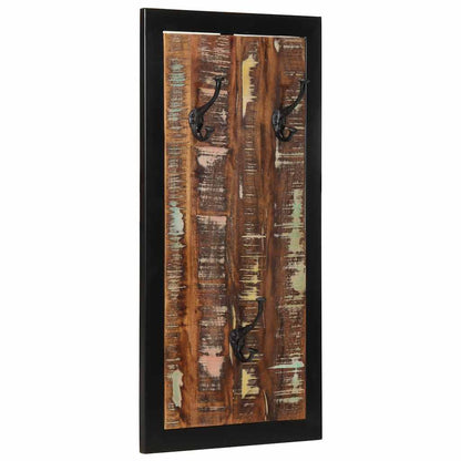 vidaXL Porte-manteau multicolore 40x2x80 cm bois massif récupération