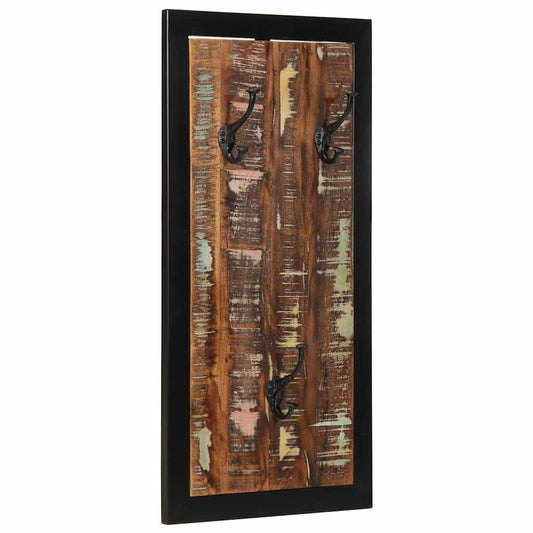vidaXL Porte-manteau multicolore 40x2x80 cm bois massif récupération