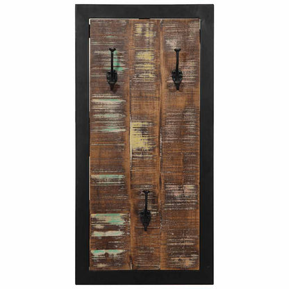 vidaXL Porte-manteau multicolore 40x2x80 cm bois massif récupération